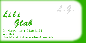 lili glab business card